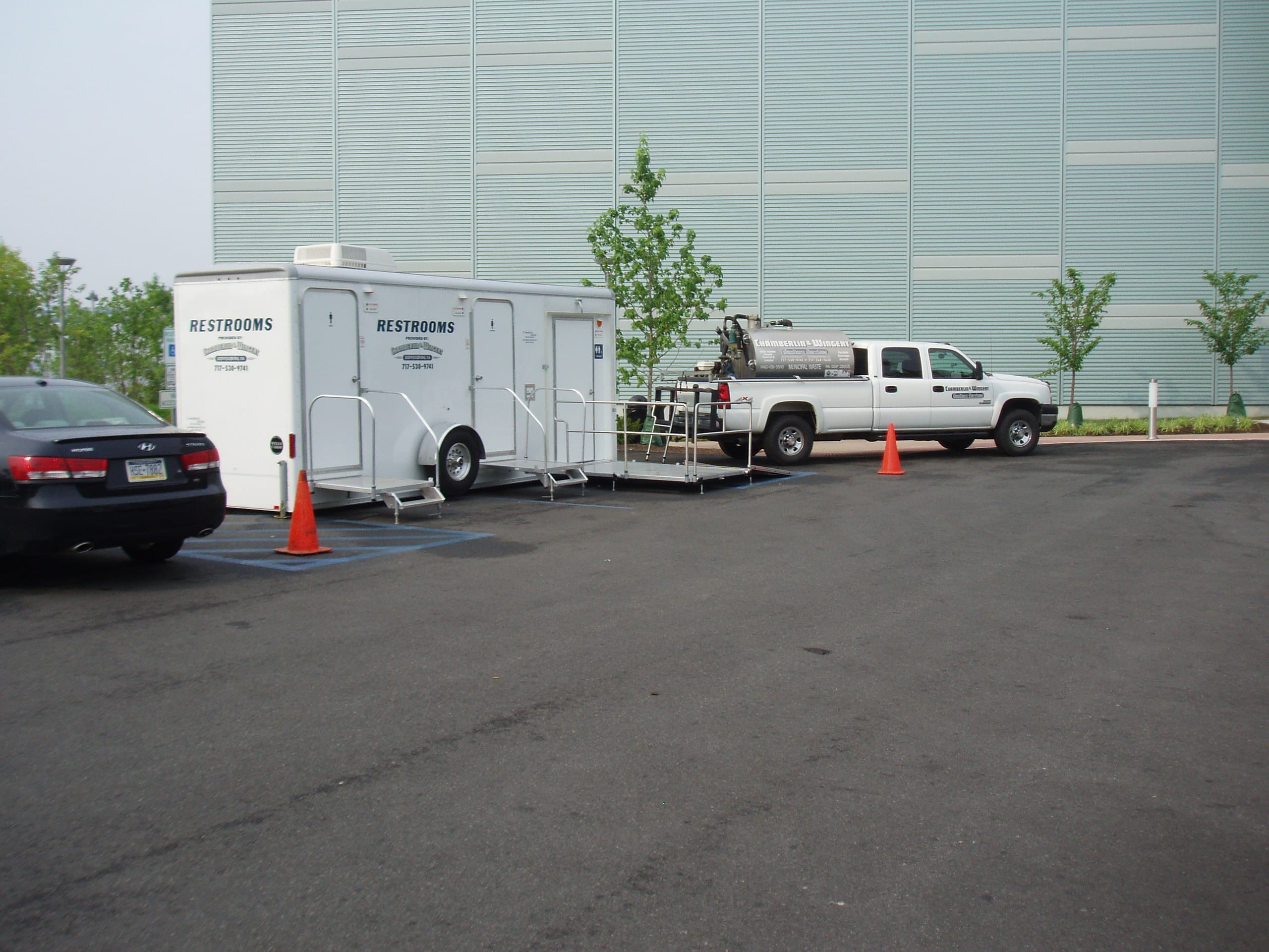 ada compliant trailer outside a casino