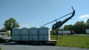 porta potty at an army heritage event