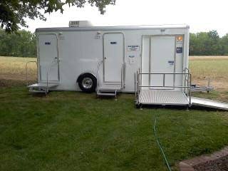 wheelchair accessible portable restroom